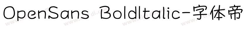 OpenSans BoIdItalic字体转换